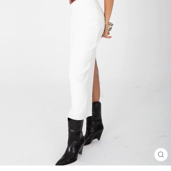 Lipa3085 Dark Cherry Rib Skirt